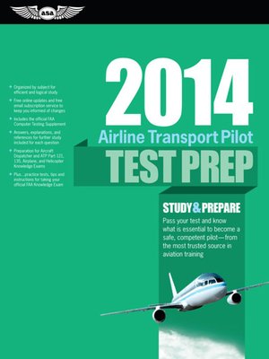 cover image of Airline Transport Pilot Test Prep 2014